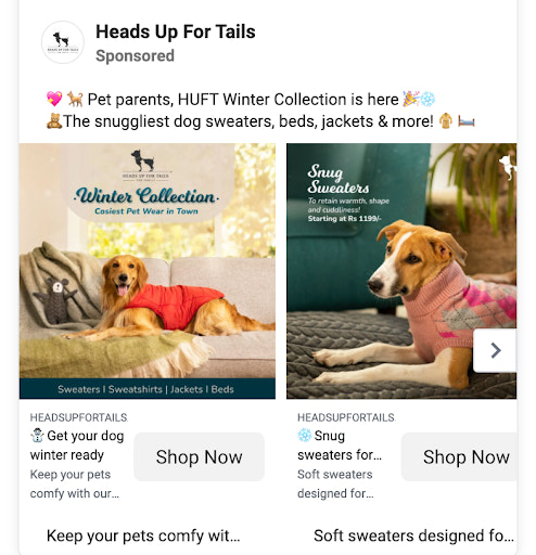 multiple products in instagram ad