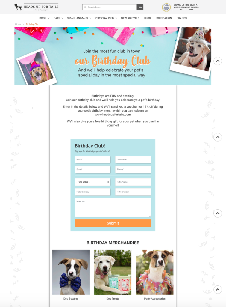 start an online store blog for pet supplies