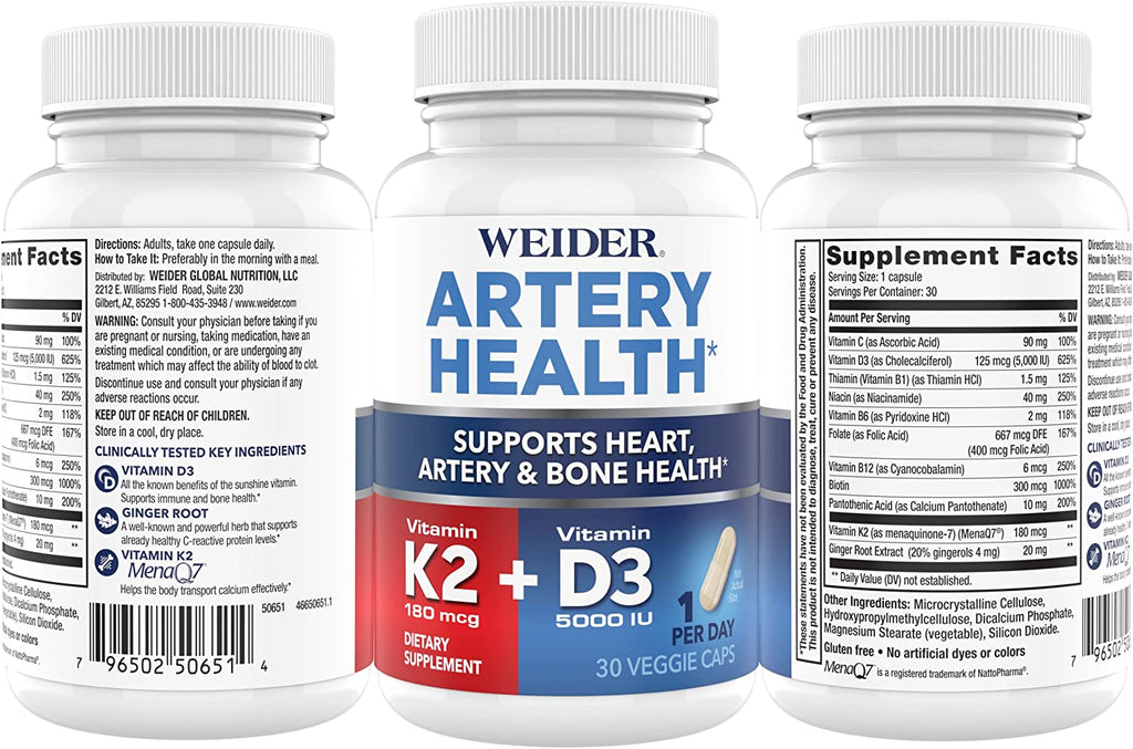 Artery Health - Vitamin K2 w/ D3 (30ct)