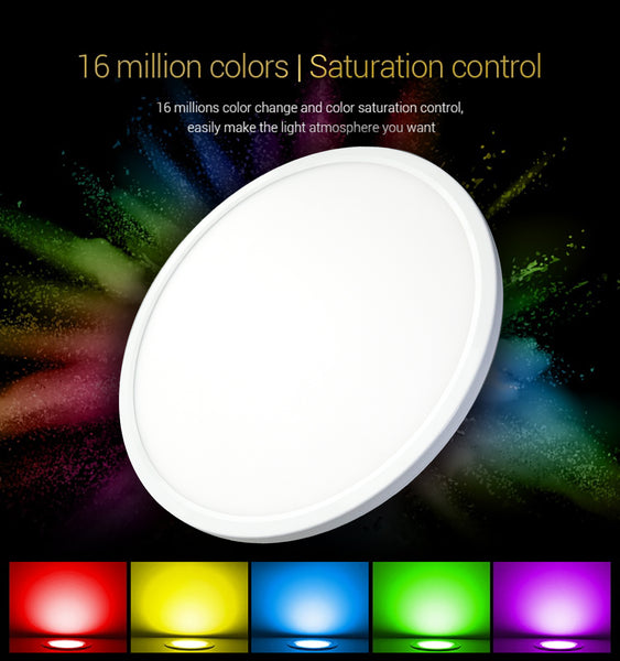 QPlus 11Inch Smart Flat Flush Mount (WiFi - No Hub) - Dimmable, 16 Million Colors & Tunable White 2700K to 6500K RGB