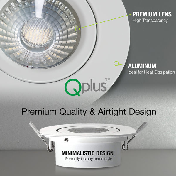 Qplus Narrow Airtight LED Pot Lights