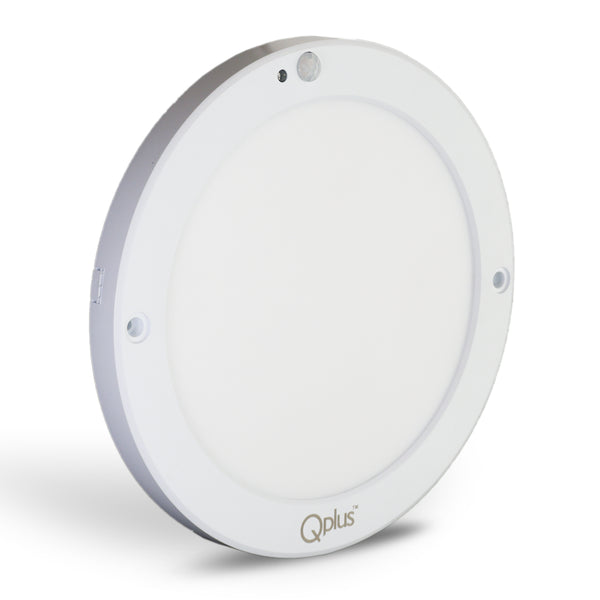 QPlus 9 Inch Flat Flush LED Motion Sensor Mount 16W (Available in 4 Color Temp.)