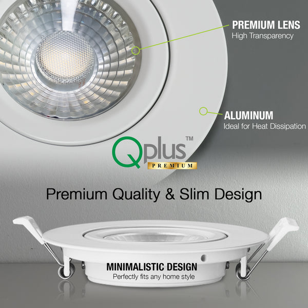 Qplus 4CS Narrow Gimbal LED Pot Lights Features