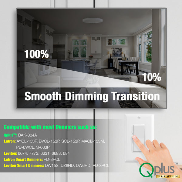 QPlus 9 Inch Adjustable Multi Color Temperature LED Motion Sensor Flush Mount 16W (White, Silver & Bronze) Dimmable