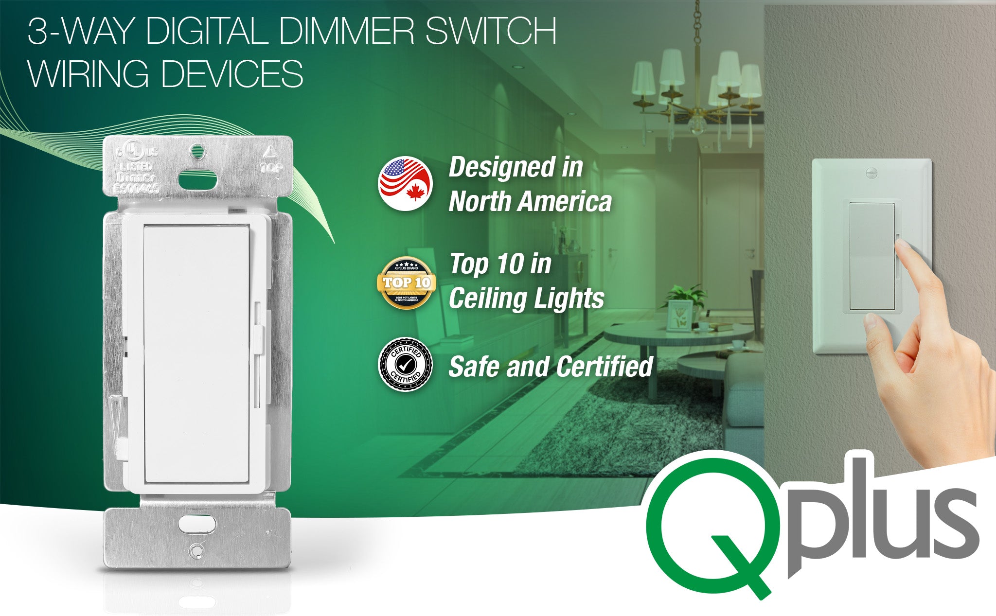 3-Way Digital Dimmer Switch