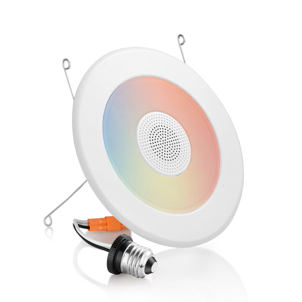 Altavoz Bluetooth de retroadaptación con luz descendente LED de 5-6 pulgadas