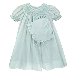 Bishop Smocked Daygown w/ Pearls - The Silver Plum