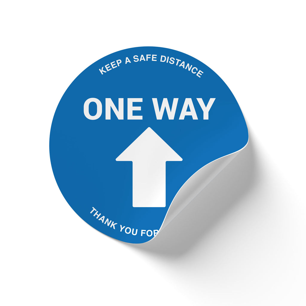 Download One Way Floor Decal One Way Blue Climatepro