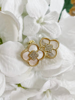 Clover Pearl Studs