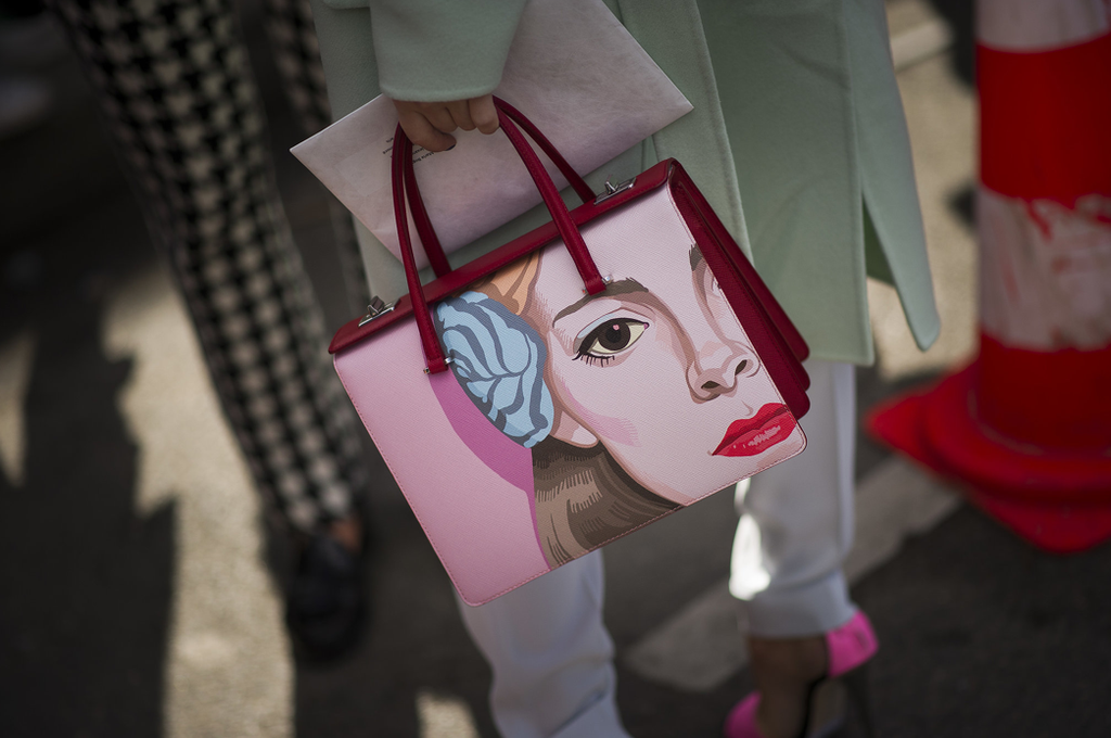 Prada Runway Saffiano Pink Girl Face Art Purse, Bag: ASO RIHANNA | circe