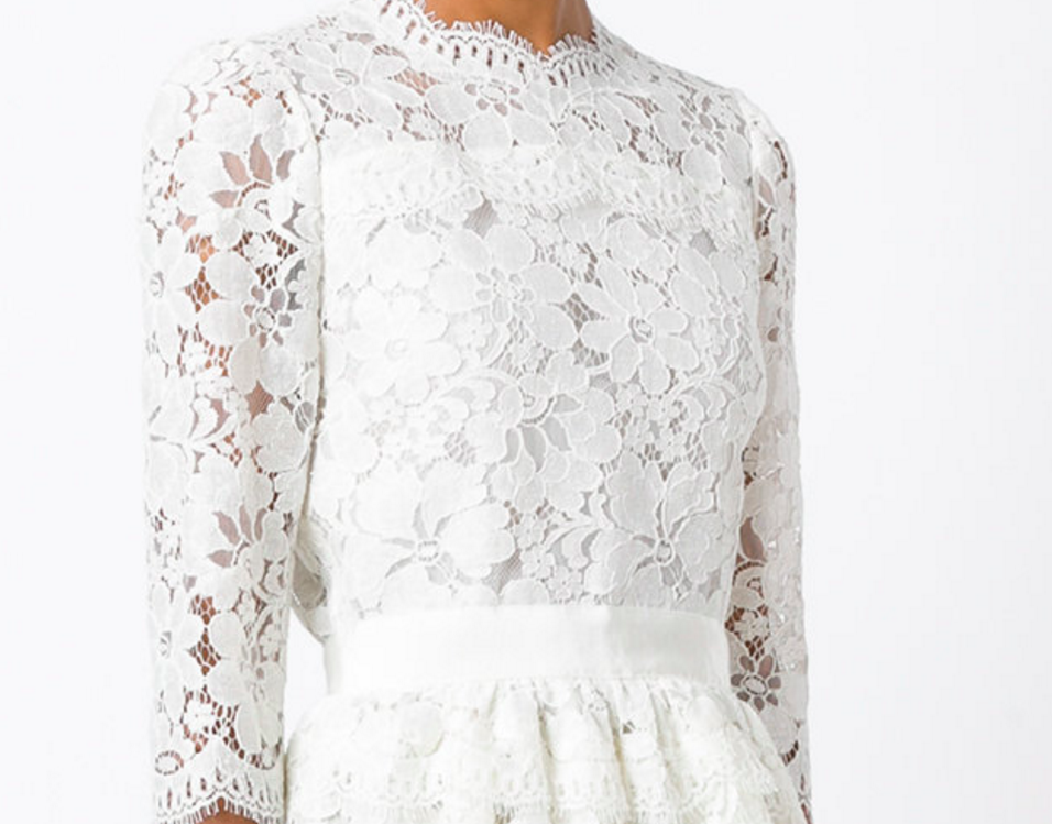 Alexander Mcqueen White Lace Dress 