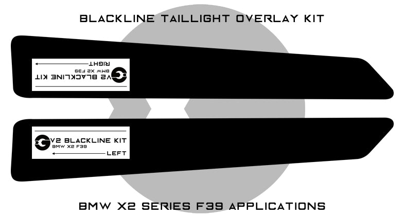 BMW X2 Series 2019+ (F39) Blackline Taillight Overlay Kit