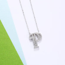Load image into Gallery viewer, 925 Sterling Silver Fashion Personality Letter P Cubic Zircon Necklace - Glamorousky