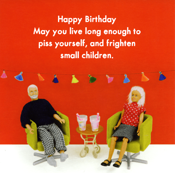 Funny birthday card by Bold & Bright - Frighten small children | Comedy ...