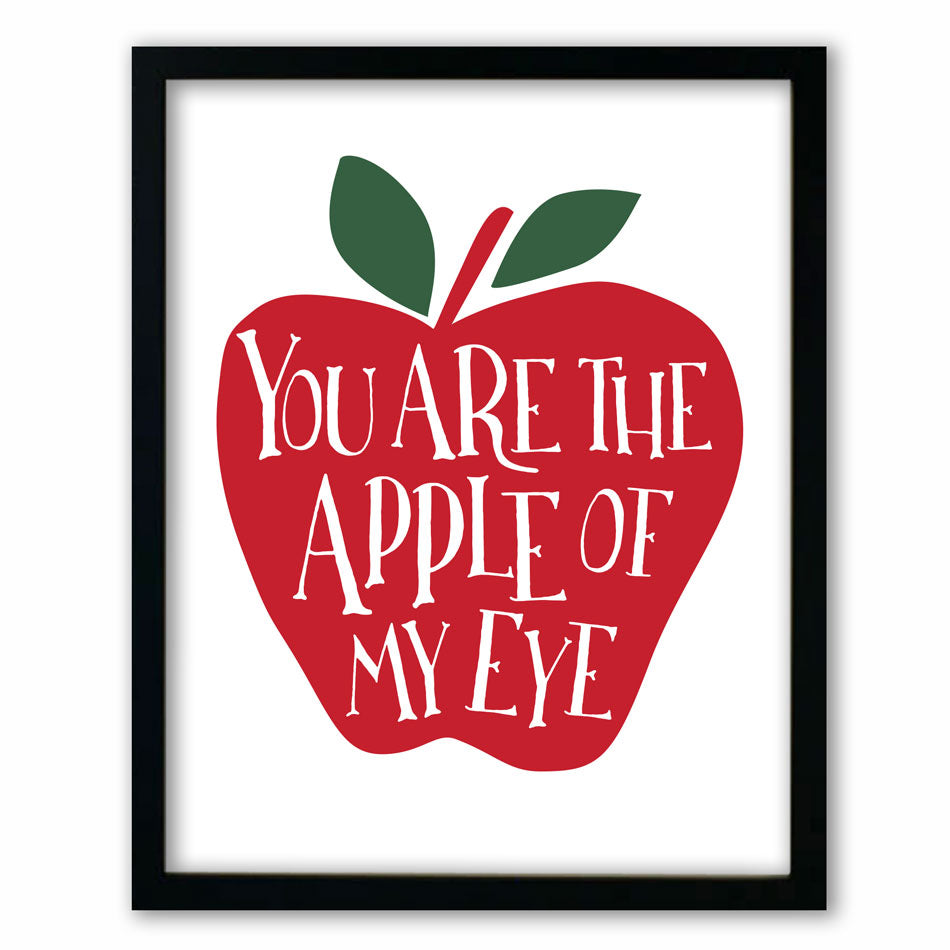You Are the Apple of My Eye Print  Red Anne Garrison Studio