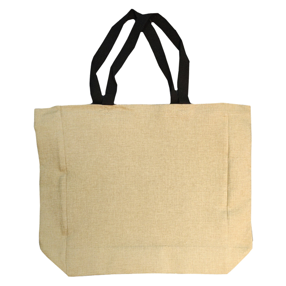 Bags - BURLAP -Shopping Bag with Black Handles - 38cm x 48cm ...