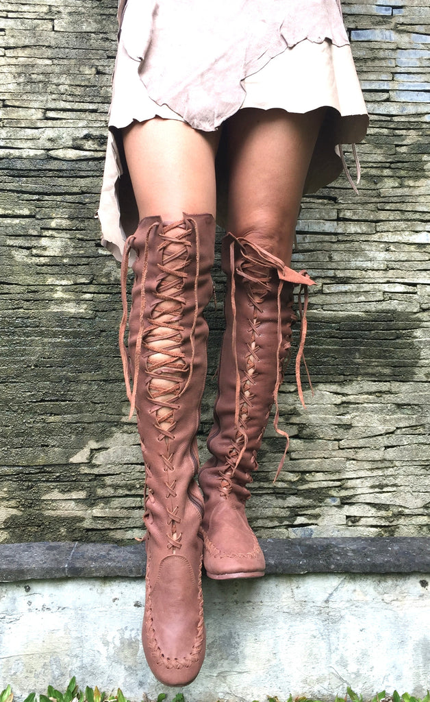 Leather Boots – Chocolate Knee High Leather Boots | Gipsy Dharma