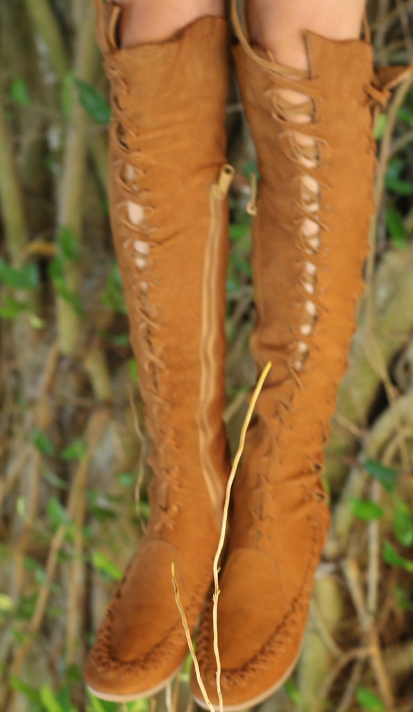 Leather Boots – Ginger Leather Knee High Leather Boots | Gipsy Dharma
