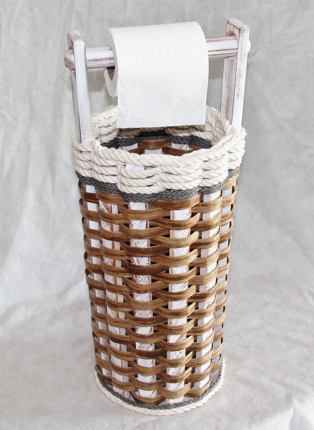 Luxspire Toilet Paper Basket, Boho Bathroom Basket Handmade Cotton