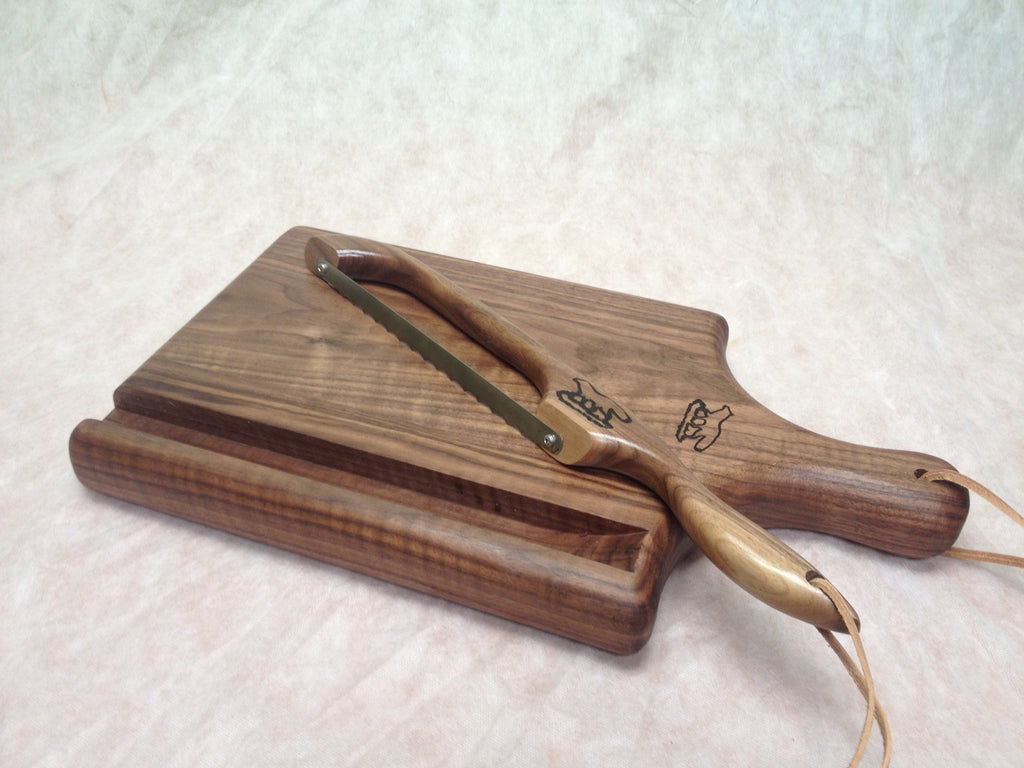 Cutting board-End Grain Canary Wood w/blood trail – Foxcreek Baskets