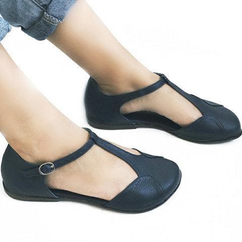 t strap slip on shoes