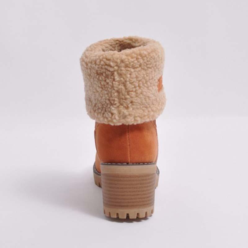 warm square heel snow boots