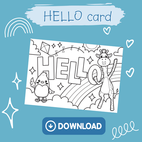 coloring card to download