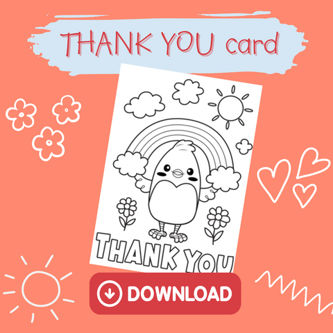 thank you coloring card