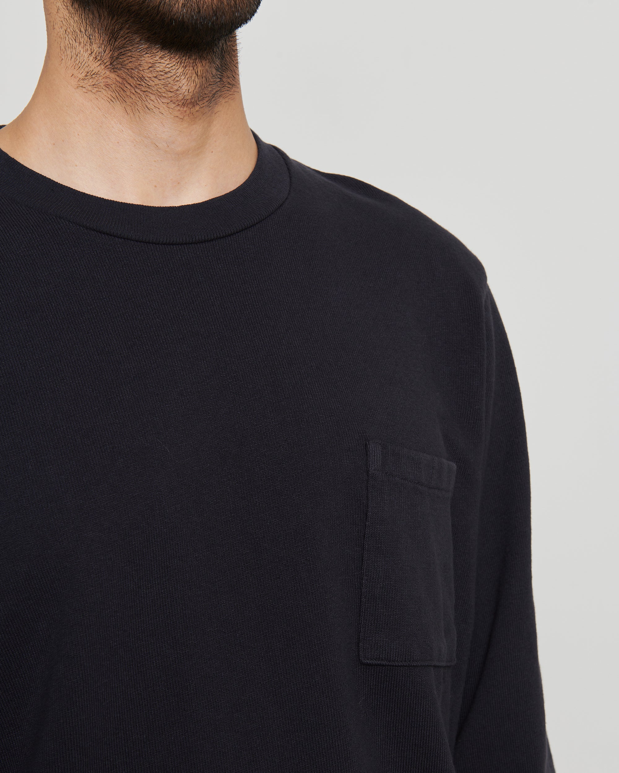 LS Pocket Tee - Navy