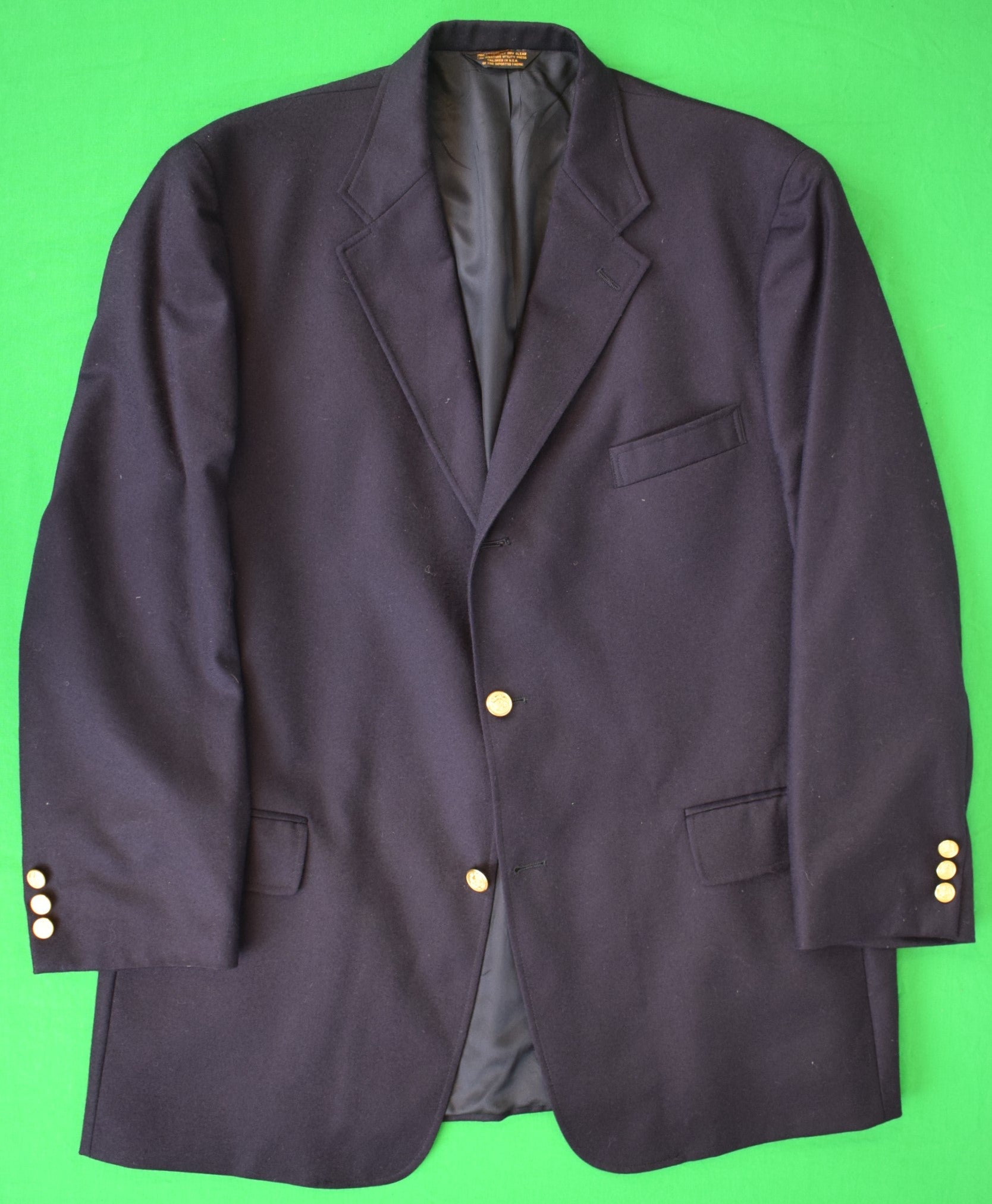 "J. Press Navy Wool 3-Button Sack Doeskin Blazer" Sz 48L (NWOT)