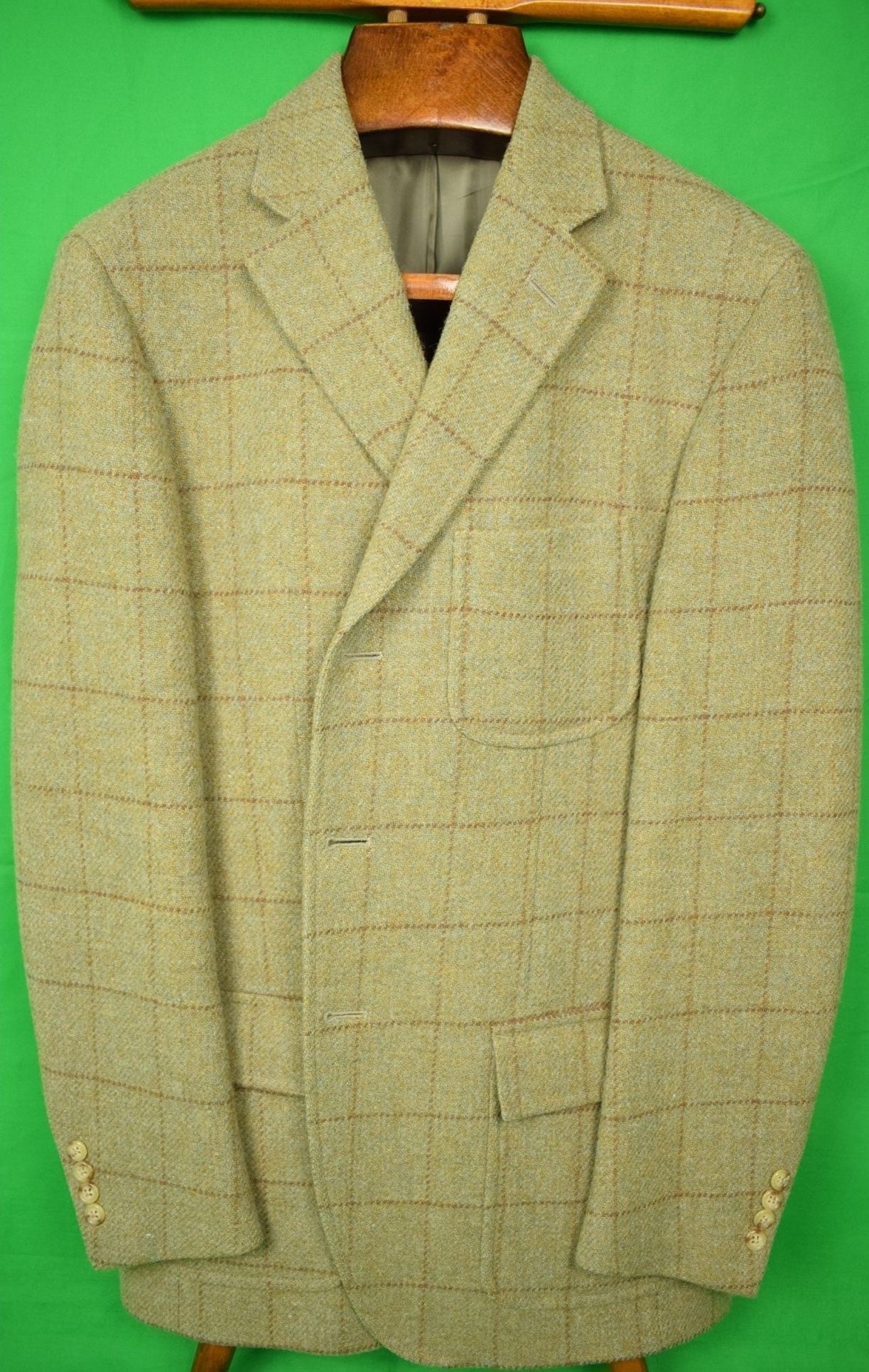 Polo Ralph Lauren Blanket Plaid Italian Wool Tweed Jacket