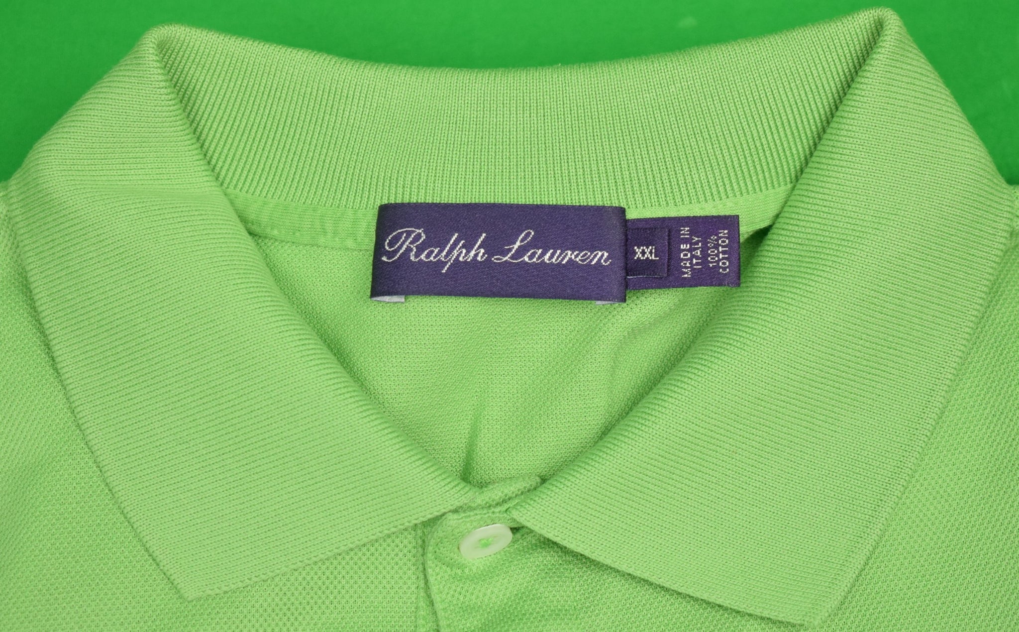 Ralph Lauren 'Purple Label' Pistachio Green Polo Shirt w/ Jockey/ Rac
