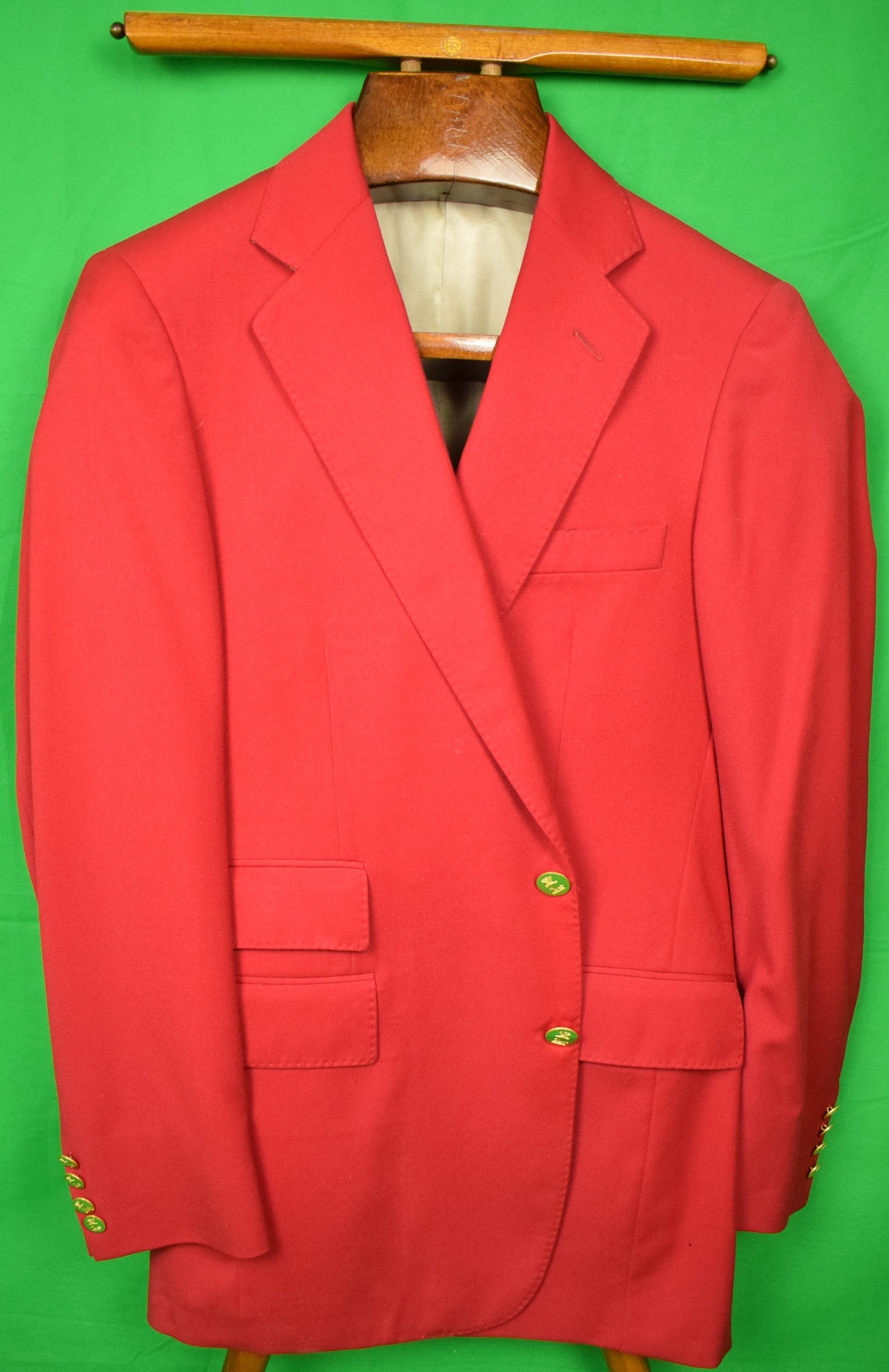 Polo Ralph Lauren . Red Doeskin Flannel Blazer Sz: 39 R
