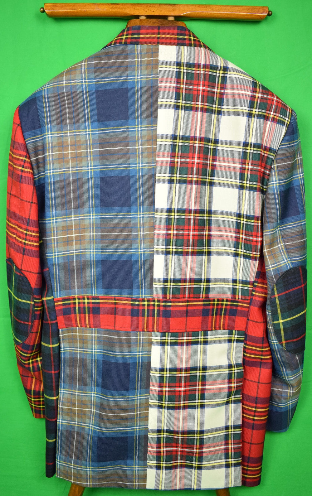 Orvis Dundee Scottish Patch Tartan Multi-Plaid Sport Jacket Sz 44R