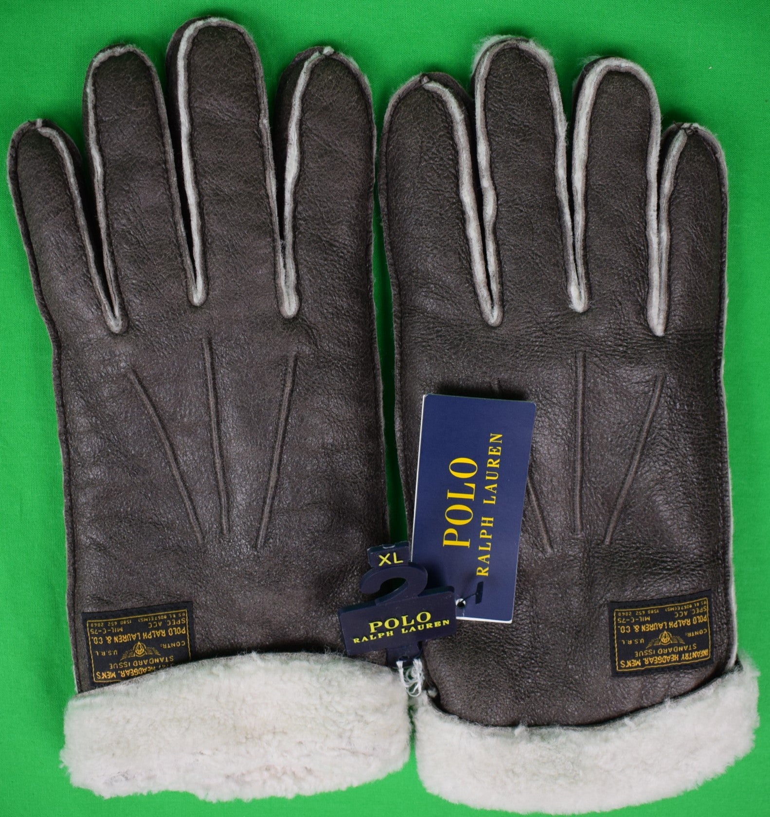 Polo Ralph Lauren Shearling Lined Leather Gloves