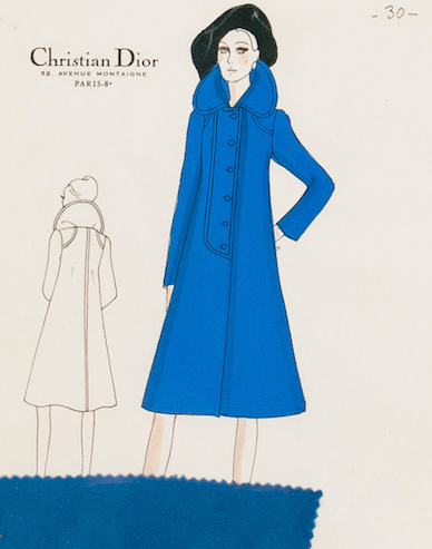 christian dior blue coat