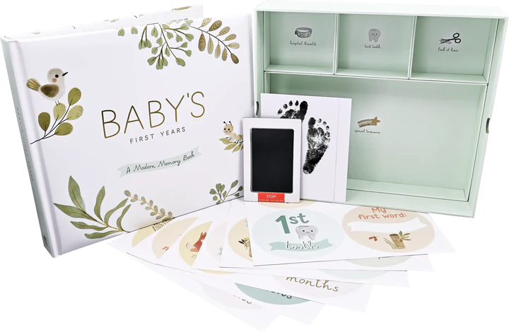 Baby's First Years-A Modern Memory Book with Keepsake Box