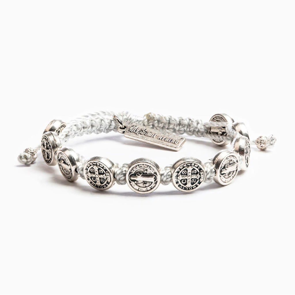 Benedictine Birthday Blessing Bracelet - Silver – SYNPLE