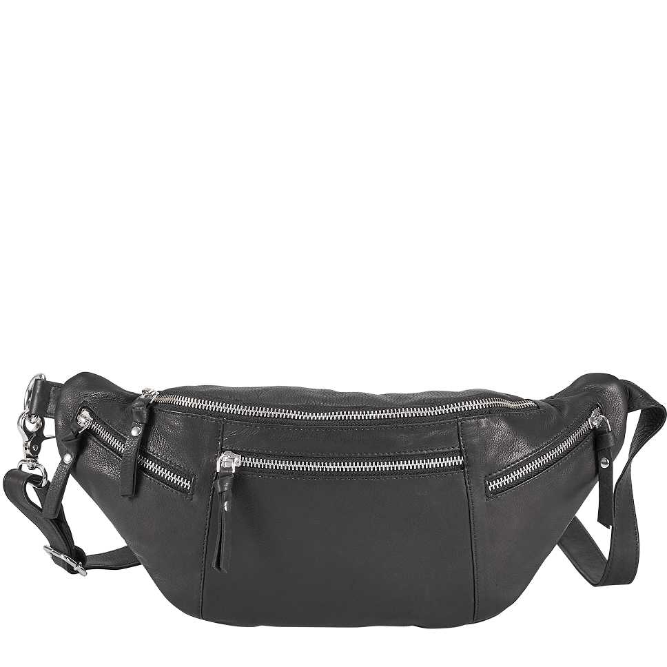 Billede af Style Frisco i sort. Stor suveræn bumbag / bæltetaske i flot langtidsholdbar kvalitetslæder