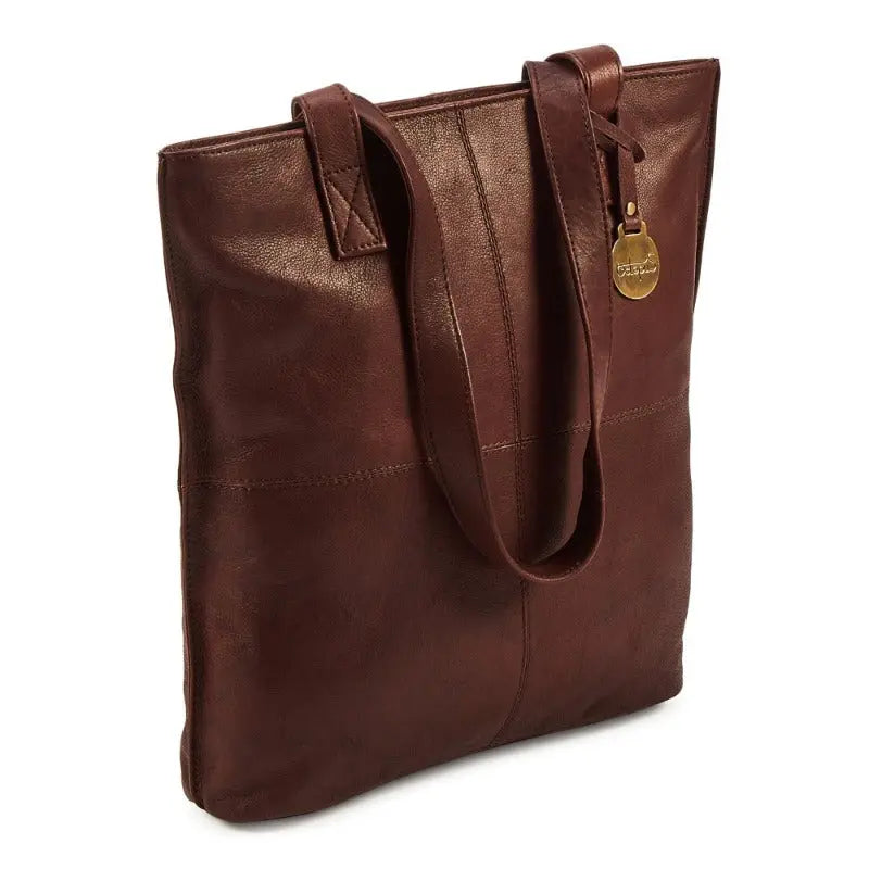 Style Joplin i brun. Mørkebrun håndtaske & skuldertaske i flot kvalitetslæder