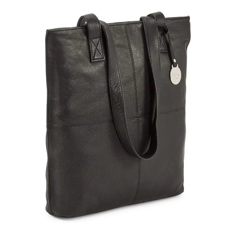 Billede af Style Joplin i sort læder. Flot shopper, hånd- & skuldertaske i vidunderligt smukt kvalitetslæder
