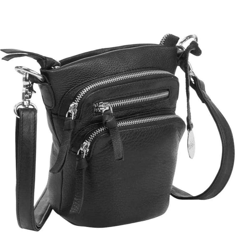 Billede af Style Nepal i sort i ny mellemstørrelse. Enestående og sublim bumbag/skuldertaske i smukt design med rund bund