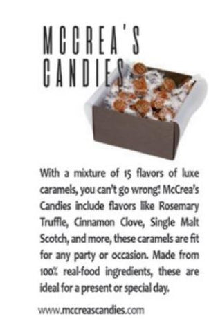 In South Magazine featuring McCrea's CAndies caramel