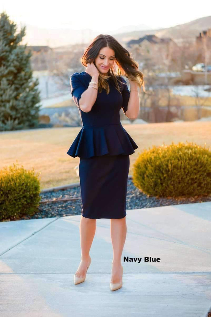 navy business dress