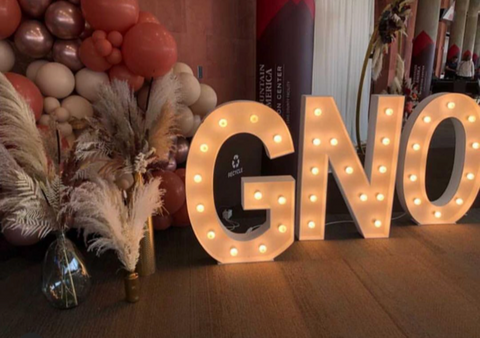 Big light up GNO sign