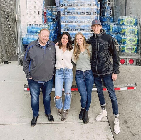 Semi truck full of supplies for Texas