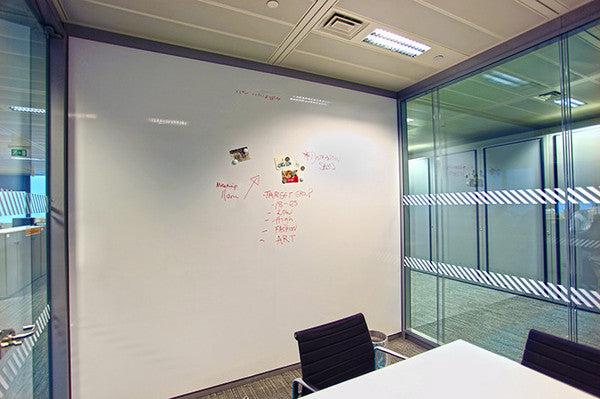 Magnetic Write on Wallpaper from 55MAX for this Canary Wharf Office in London