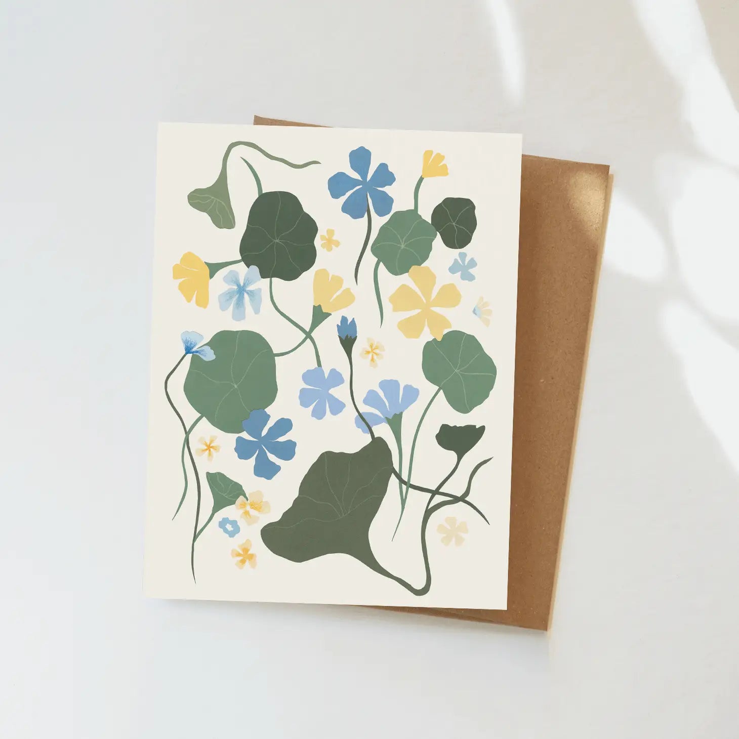 Blue Nasturtiums Notecard