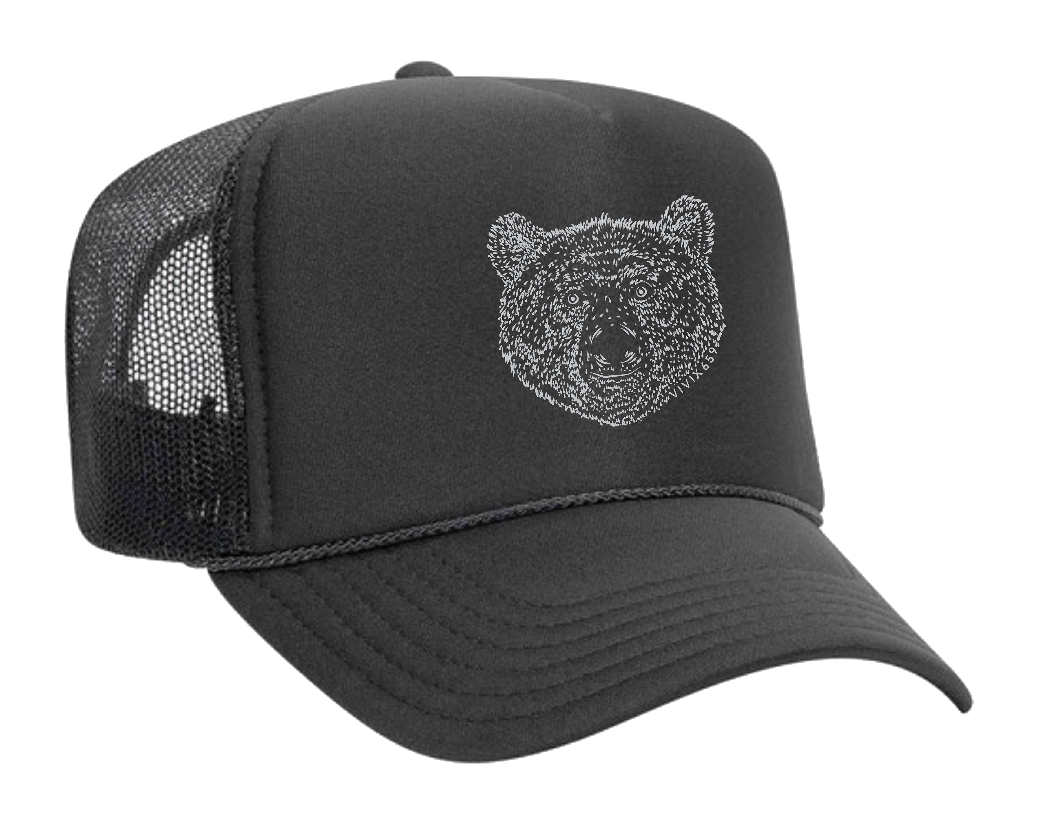 Vivix 659 Brand: Unisex Graphic California Bear Embroidered Mesh Hat