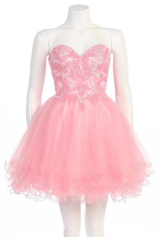 pastel pink party dress